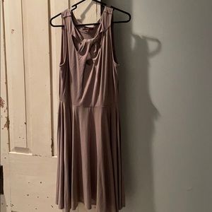 Taupe brown rayon dress- large